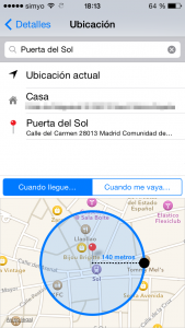 Configurando la distancia a 140 metros: recordatorios por ubicación geolocalizados en el iPhone