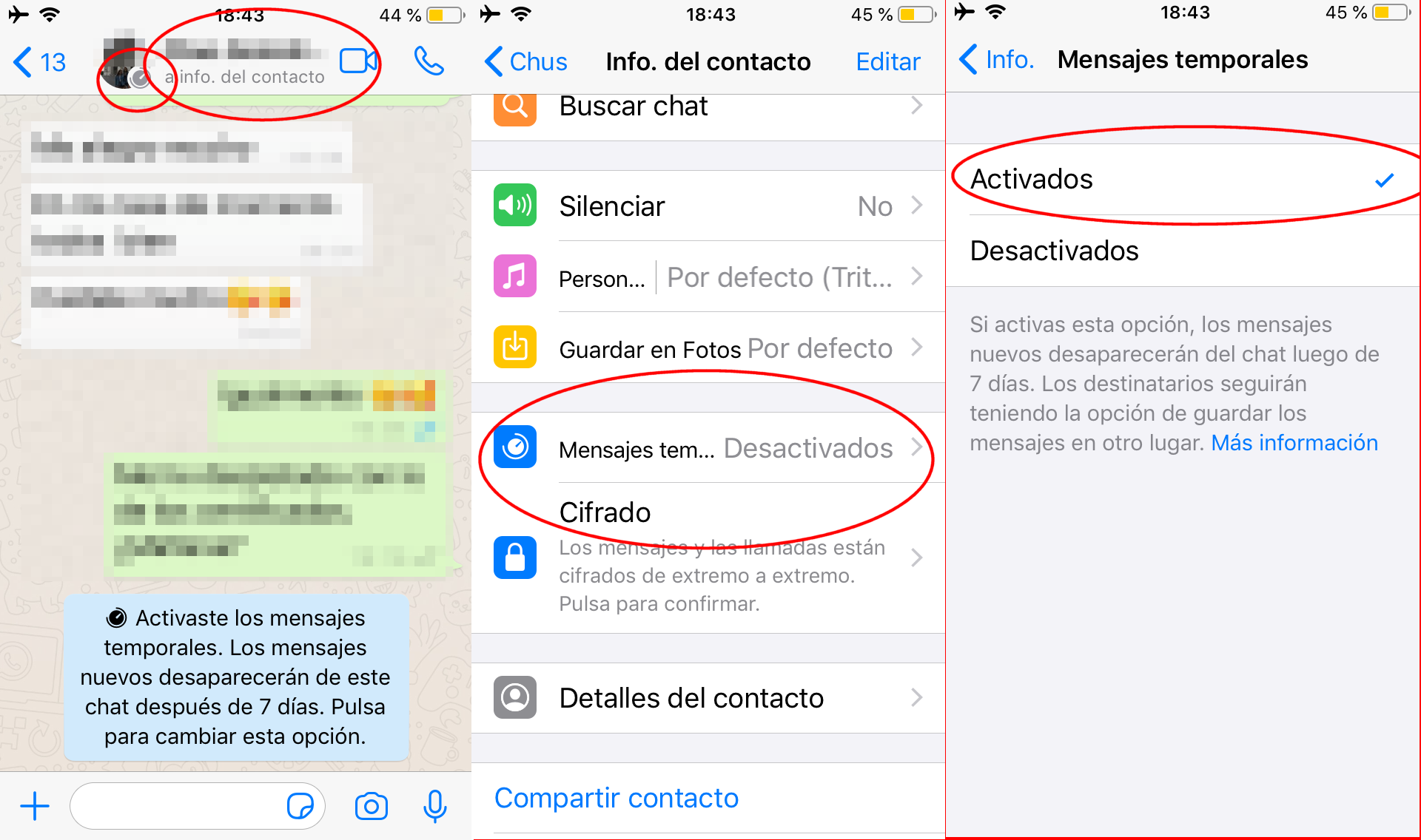 Como Desactivar Los Mensajes Temporales En Whatsapp Iphone